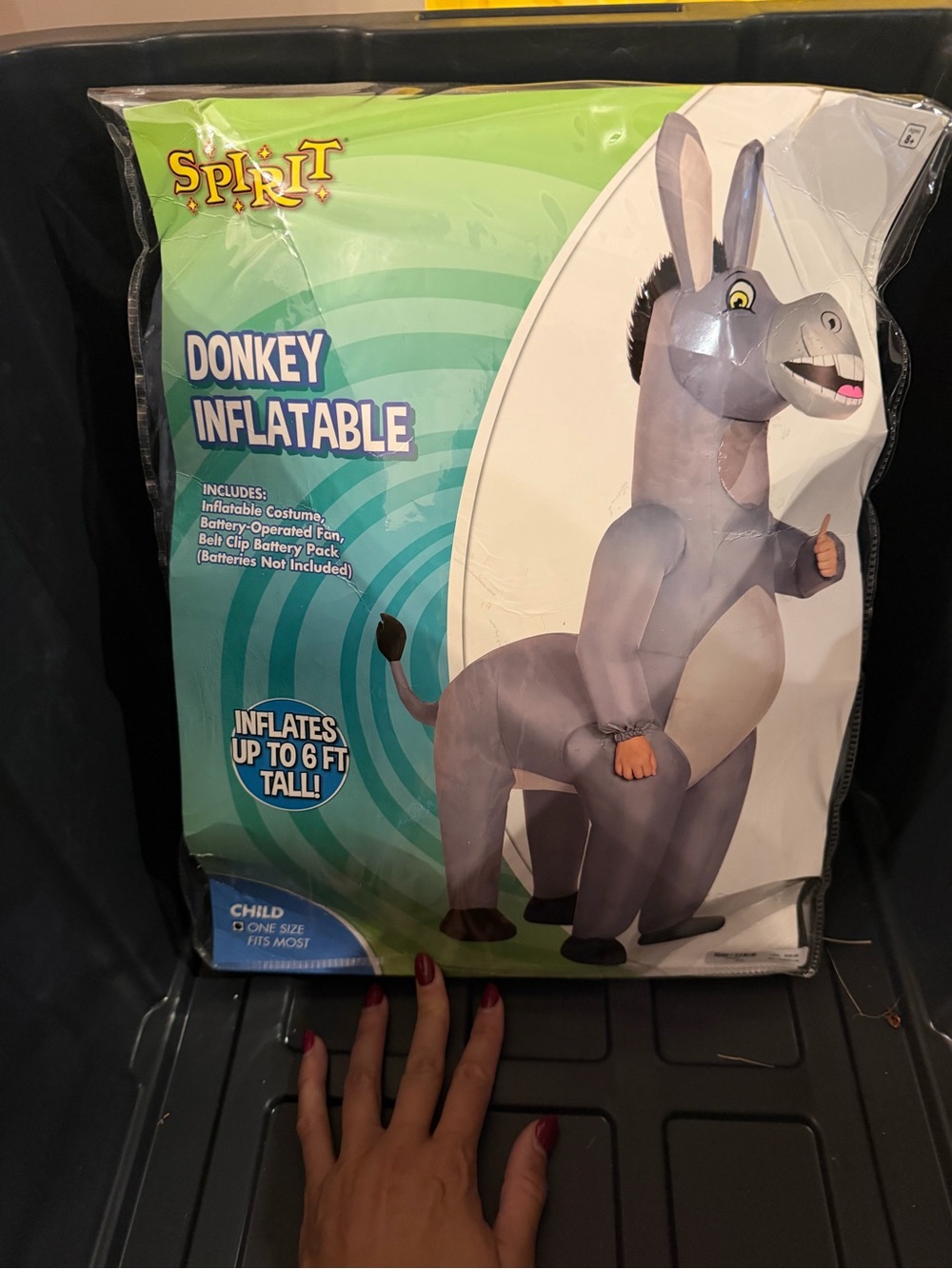 Spirit Donkey Inflatable Costume - Gray and White